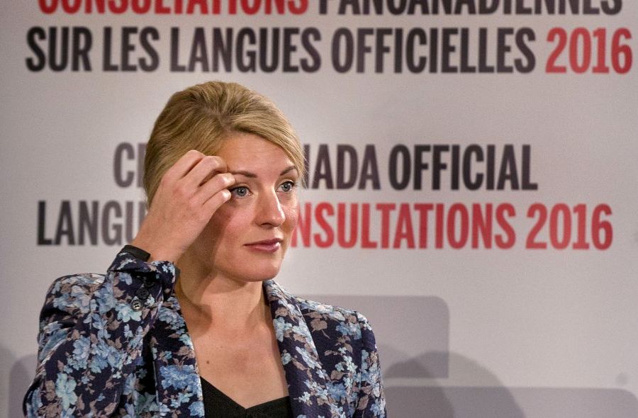 Photo: Jacques Nadeau Le Devoir La ministre du Patrimoine canadien, Mélanie Joly, était à Montréal mardi dans le cadre des consultations pancanadiennes sur le nouveau « plan d’action » du gouvernement sur les langues officielles.