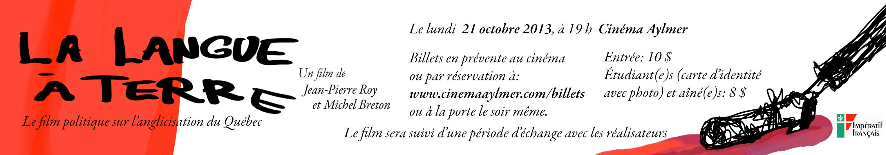 La langue à terre