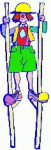 Clown échasses