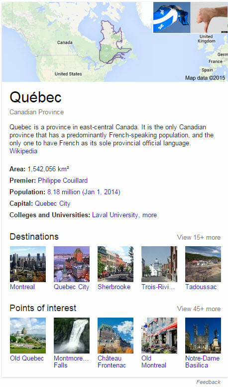 Google Québec Google description