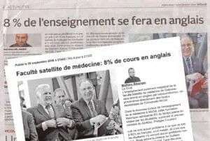 8% de l'enseignement se fera en anglais