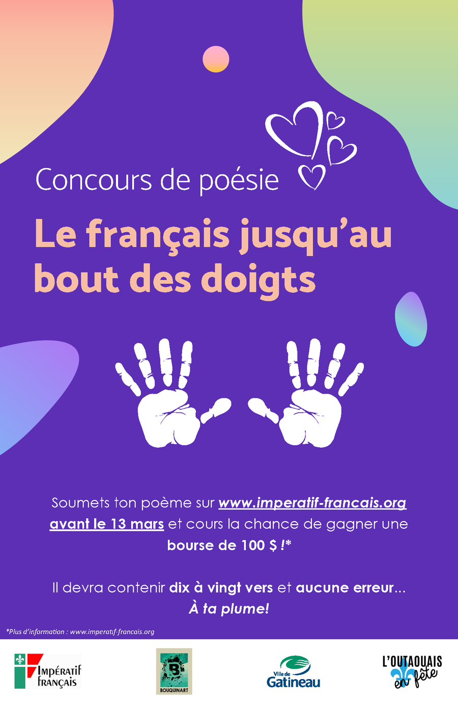 Affiche Concours de poésie Impératif français 2020